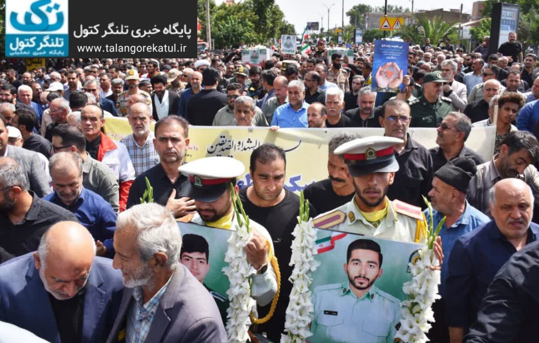 تشییع باشکوه پیکر مطهر دو شهید اقتدار در علیآباد کتول